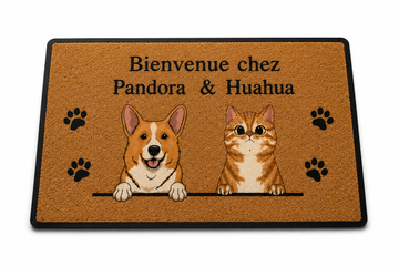 Paillasson personnalisé – Choisissez l'animal et le prénom